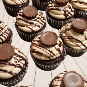 Chocolate Cupcake Peanut Butter Topping
